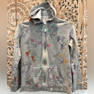 Cat & Jack Full Zip Unicorn Hoodie- size Kids XL(14/16)